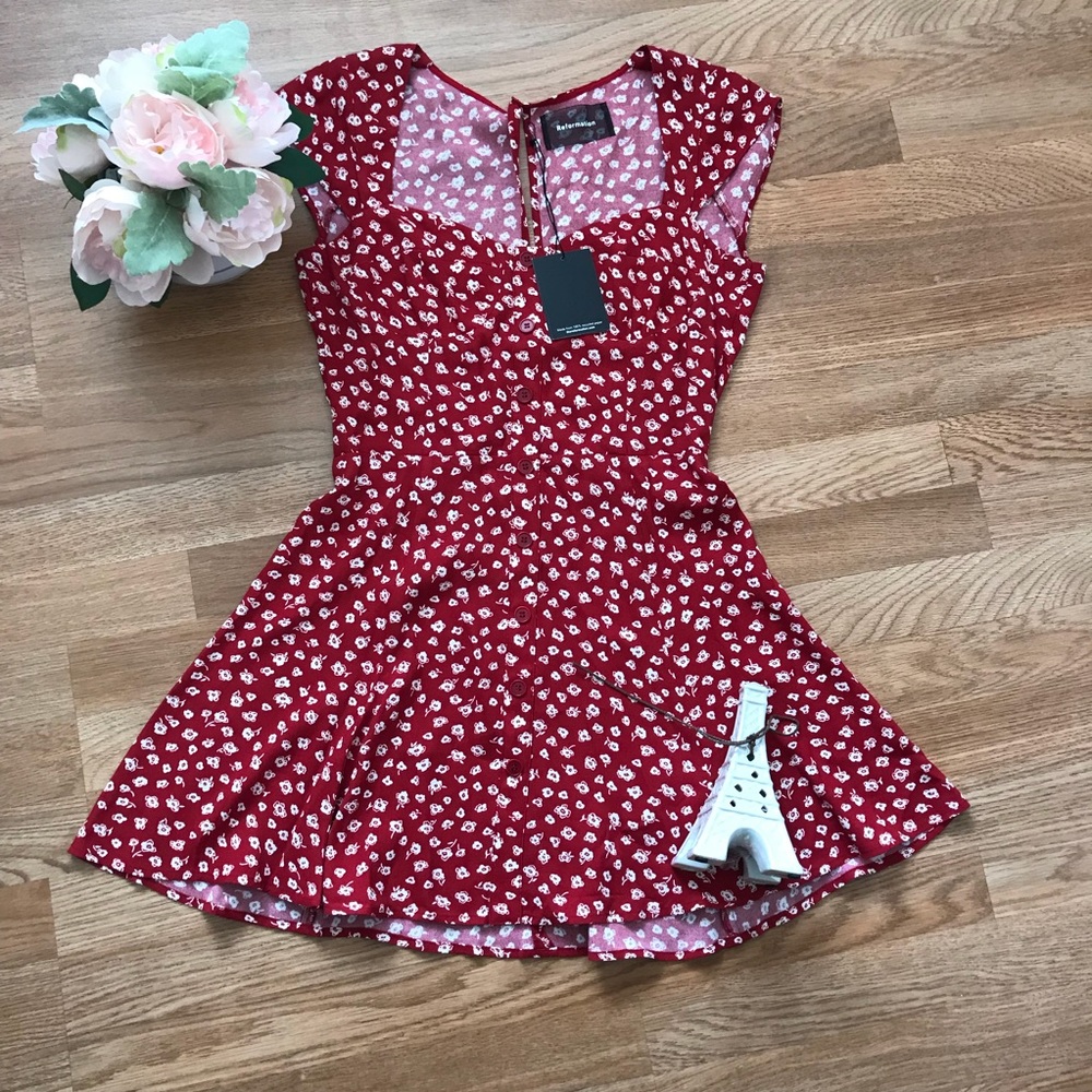 NWT reformation Cheri dress in western - Picture 6 of 8